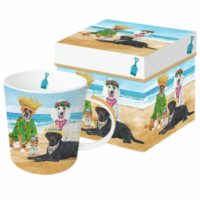 Paperproducts Design - MUG IN GIFT BOX-DOG'S BEACH PARTY