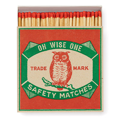 Archivist Gallery - Owl Square Matchbox - 4x4 - 125 matches