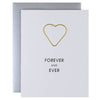 Chez Gagné - Forever and Ever Heart Paper Clip Letterpress Greeting Card