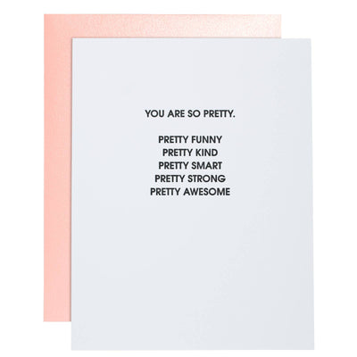 Chez Gagné - So Pretty - Friendship Letterpress Greeting Card