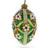 BestPysanky - Jewels on Green Glass Egg Ornament