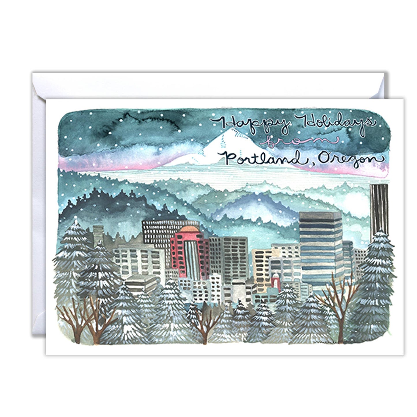 michele maule - Holiday Card - Downtown Portland