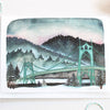 michele maule - Greeting Card - Snowy St Johns Bridge