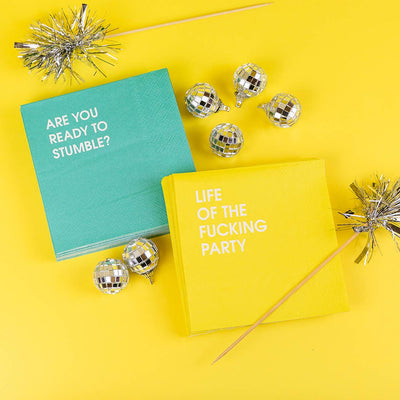 Chez Gagné - Life of the Fucking Party - Colorful Cocktail Napkins