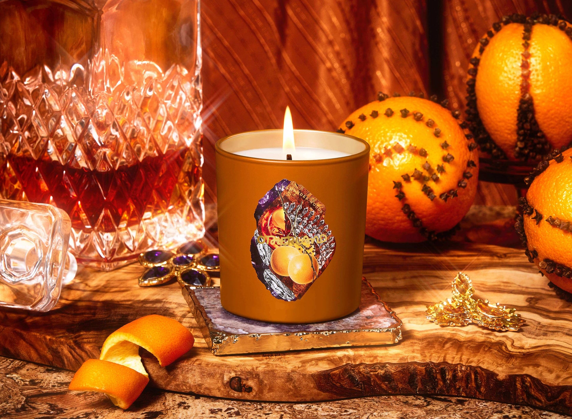 Otherland - Pomander Woods Candle - Honeybell Orange, Toasted Cloves, Dark Mahogany - Tarvos Boutique