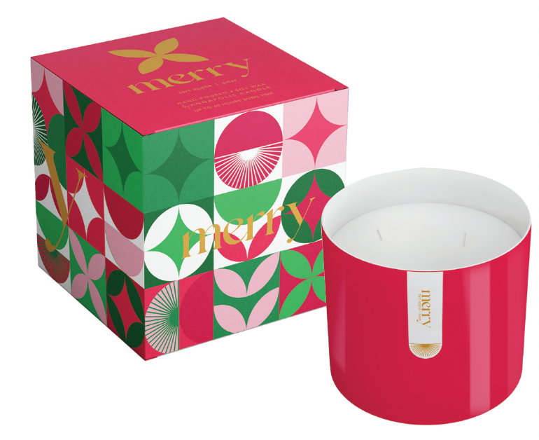 Annapolis Candle - Holiday Mood 2-wick Candle - Gift Boxed: Jolly (fir needle and snow)