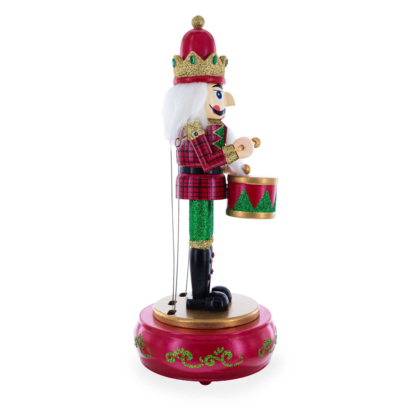 BestPysanky - Animated Nutcracker with Moving Arms and Music Box 13 Inches