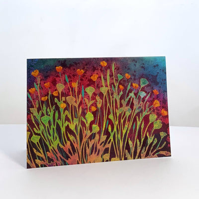 Jennifer Lommers - Poppy Tapestry Blank Note Card