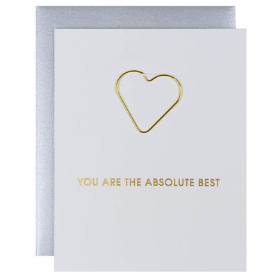 Chez Gagné - Absolute Best Friendship Heart Paperclip Greeting Card