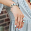 Dalmatian Jasper Multi Color Stone Golden Ring