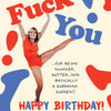 OffensiveDelightful - YOU GODDESS! birthday card: Blue