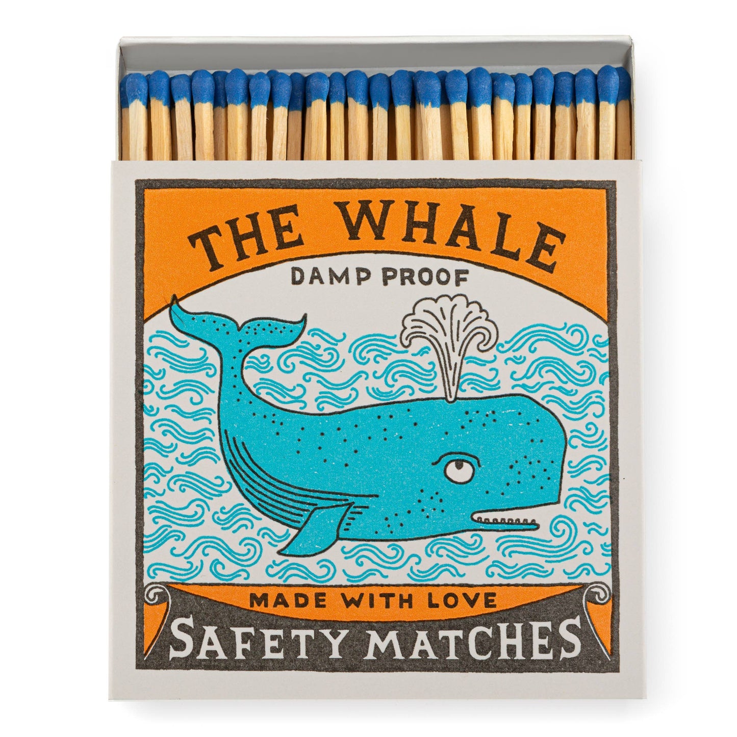 Archivist Gallery - The Whale Square Matchbox - 4x4 - 125 matches