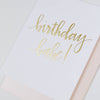 Chez Gagné - Birthday Babe Script Letterpress Greeting Card