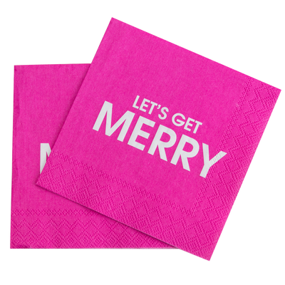 Chez Gagné - Let's Get Merry - Holiday Cocktail Napkins