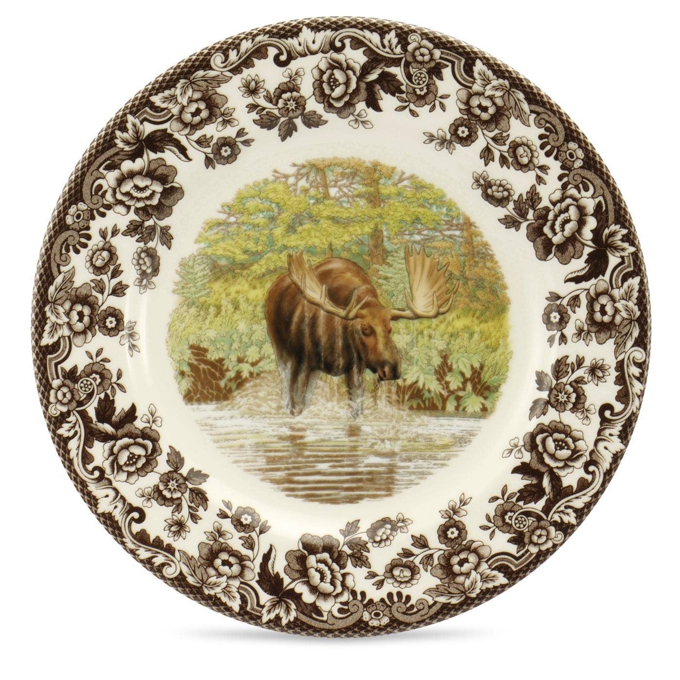 Portmeirion, Spode, Pimpernel, Wrendale Designs - Spode Woodland Salad Plate 8 inch (Moose)