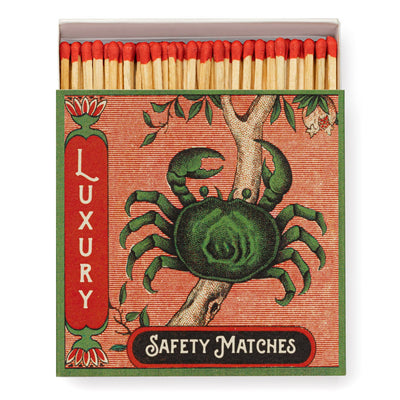 Archivist Gallery - Crab Square Matchbox - 4x4 - 125 matches