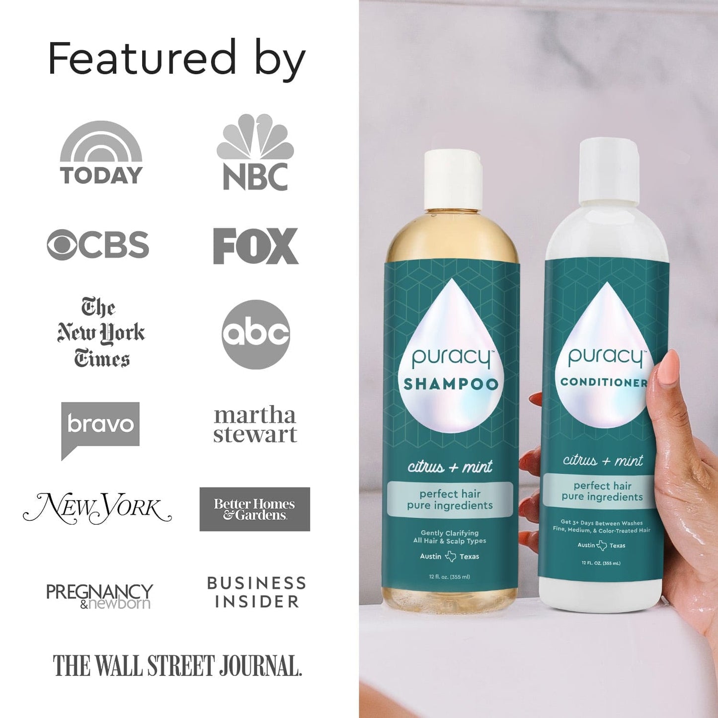 Puracy - Shampoo (Sulfate/Paraben/Silicone-Free)