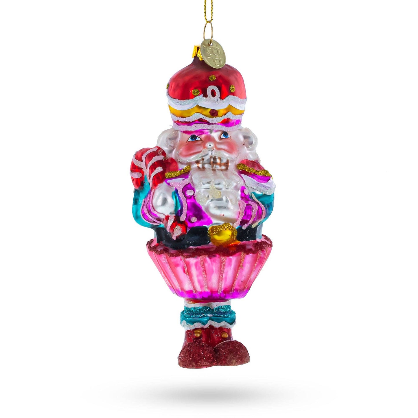 BestPysanky - Nutcracker with Cupcake Glass Ornament