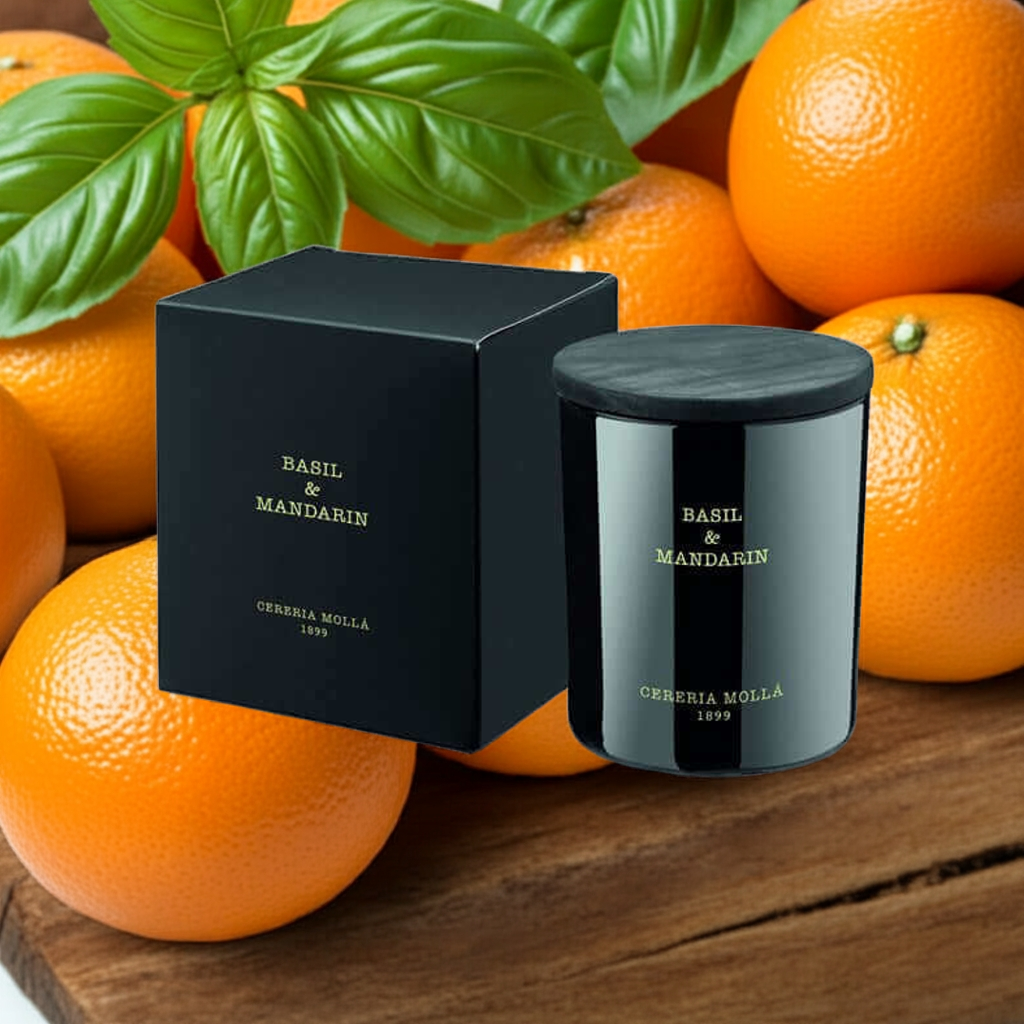 Cereria Molla - Basil & Mandarin Candle - 8 oz / 230 g