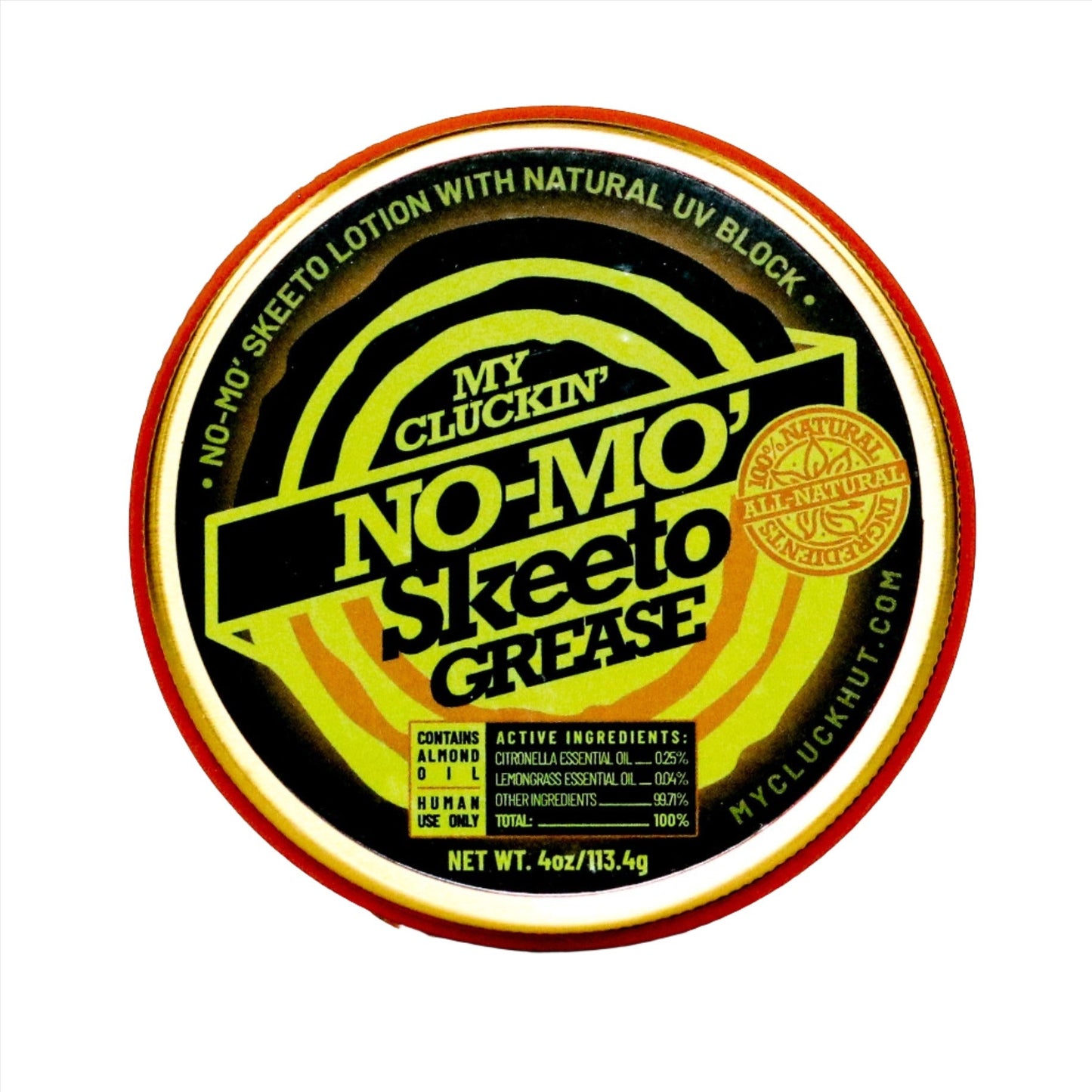 My Cluck Hut - No-Mo' Skeeto Grease | Cluck Off Line