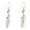 Scenic Sedona Desert Blue Turquoise Golden Drop Earrings