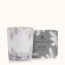 THYMES - Frasier Fir Poured Candle, 13 oz Silver