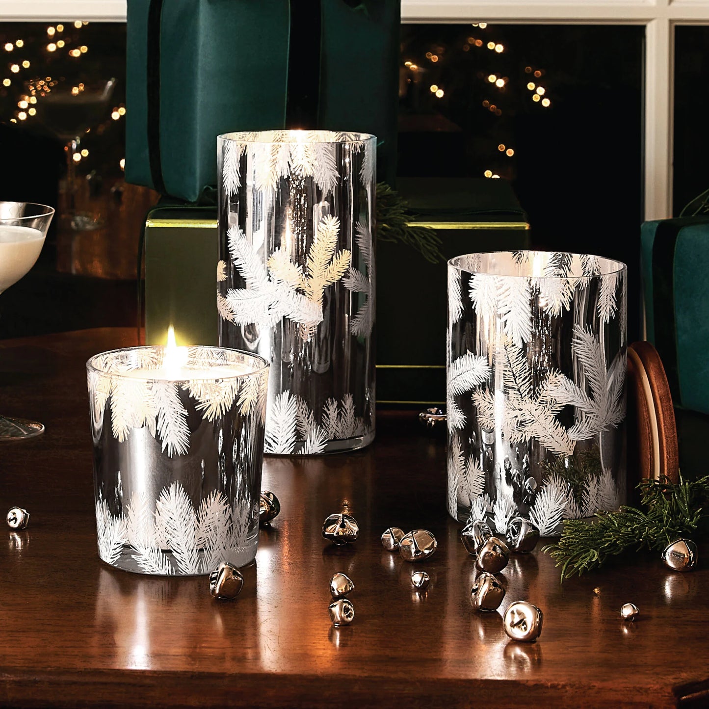 THYMES - Frasier Fir Poured Candle, 13 oz Silver