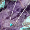Trident Turquoise and Sterling Silver Necklace