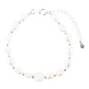 White Pearl Beaded Sterling Silver Bracelet