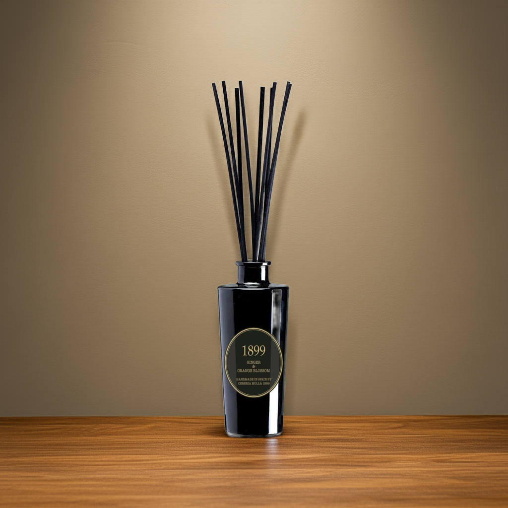 Cereria Molla - Ginger & Orange Blossom Black & Gold Premium Reed Diffuser
