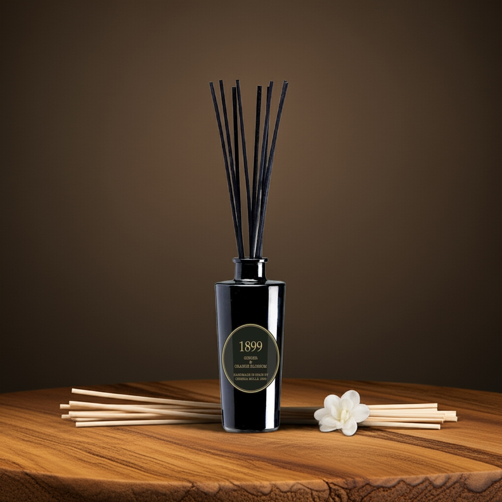Cereria Molla - Ginger & Orange Blossom Black & Gold Premium Reed Diffuser