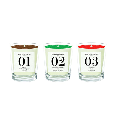 Bon Parfumeur - Mini Candle Set: 01, 02, 03 Bougie perfume - Tarvos Boutique