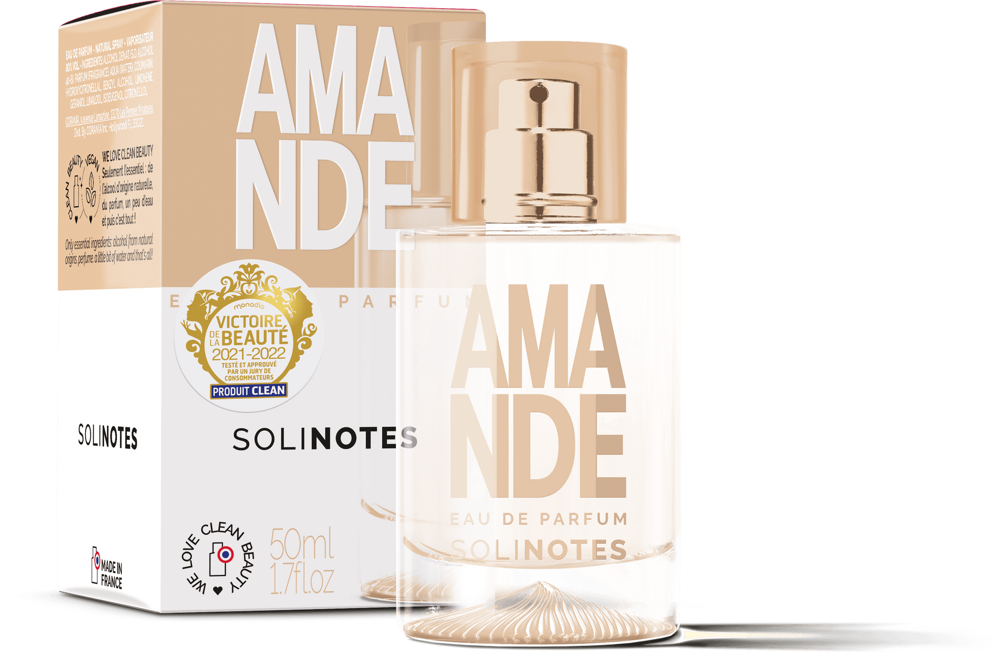 Solinotes - Almond Eau de Perfume 1.7 oz - CLEAN BEAUTY - Tarvos Boutique