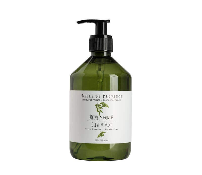 Belle De Provence Liquid Soap - Olive & Mint - 16.9 fl.oz / 500 ml - Tarvos Boutique