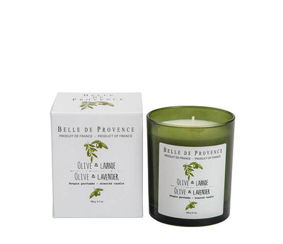 Belle De Provence Olive & Lavender Scented Candle - 6 oz / 190g - Tarvos Boutique